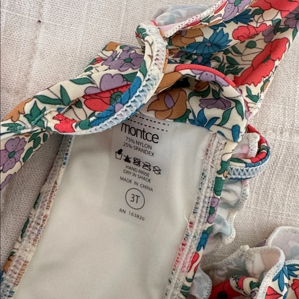 Girls Montce Floral Ruffle Diaper Cover Set